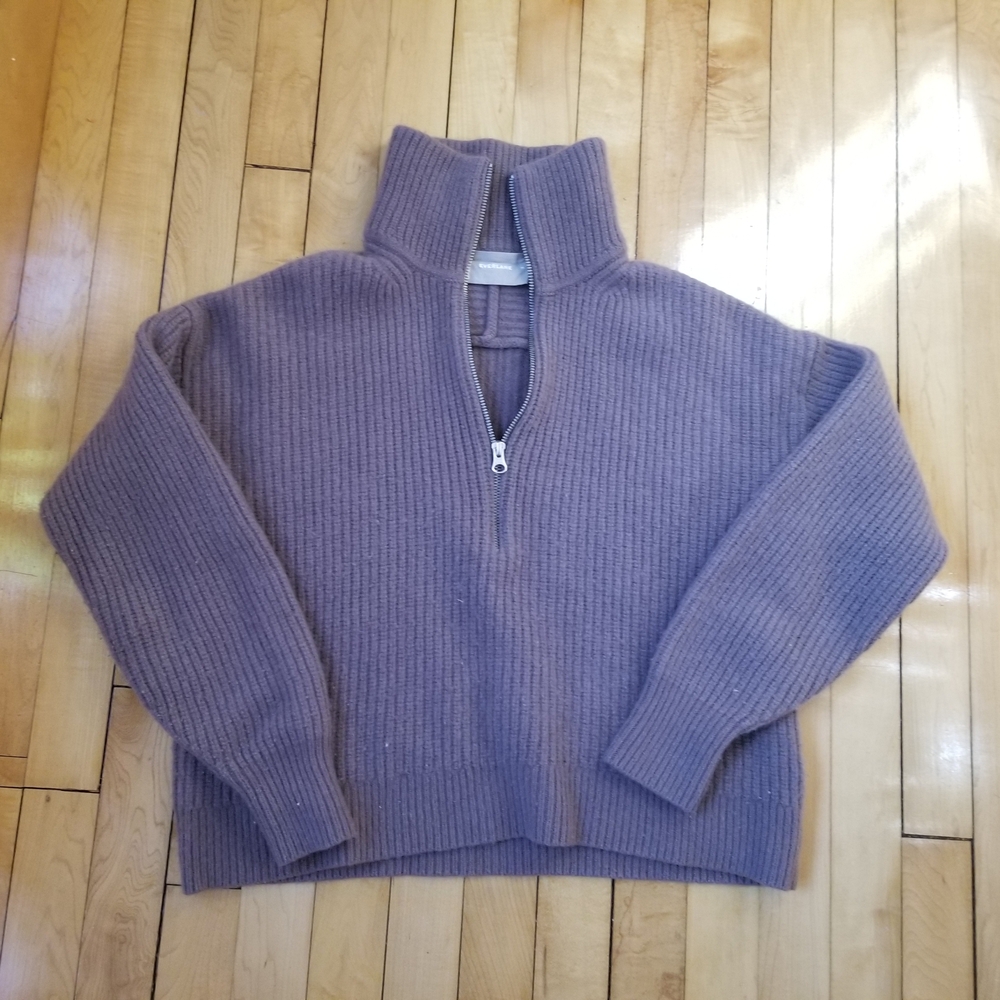Everlane half-zip wool sweater size M